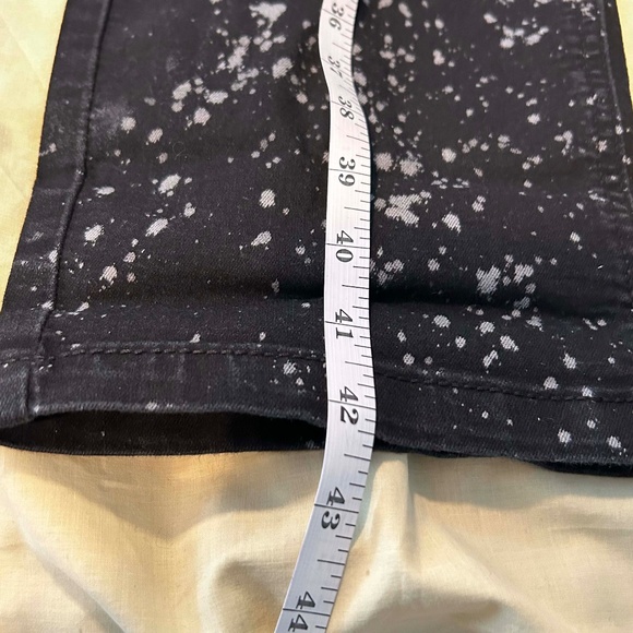 NEW PHOTOS! LEGGINGS, SKINNY DENIM, BLACK/GREY, SIZE 5, BLACK, FLY FRONT, 5 POCK - Picture 6 of 16